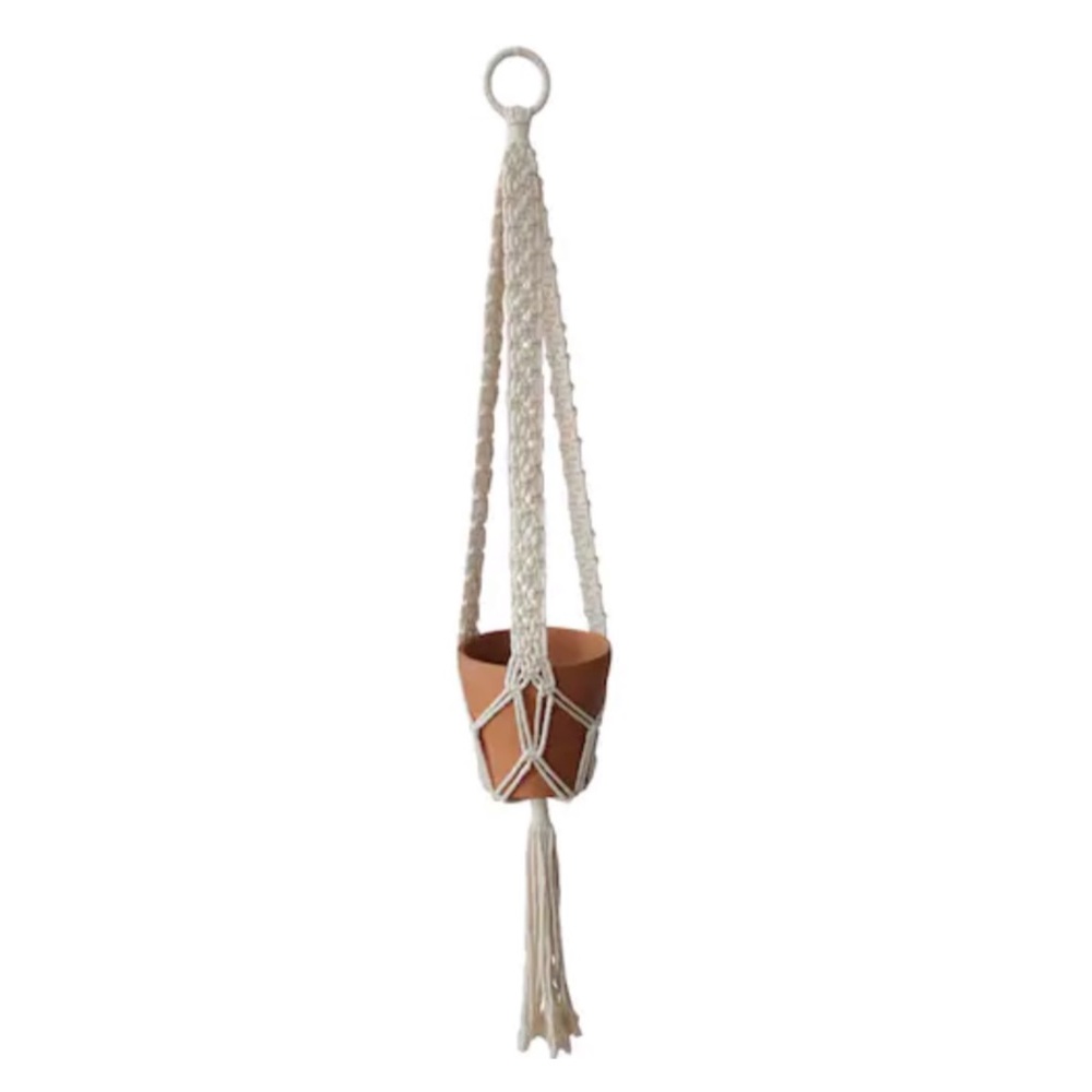 38” and 31” Set of 2 Macrame Plant Holders - Picture 2 of 11